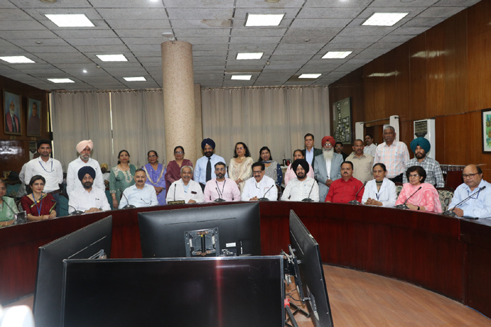 Prof. Naresh Kumar Panda, Dean Academics PGIMER honored 13 officers/officials on their superannuation today